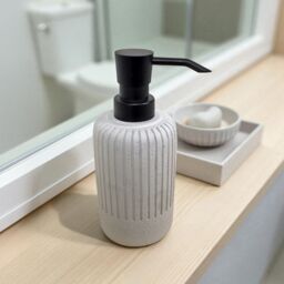 Showerdrape Alexandria Stone 4 Piece Bathroom Accessory Set in Beige - thumbnail 4