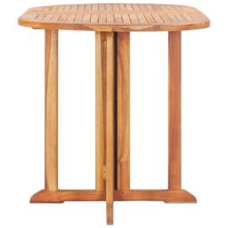 Berkfield Home Folding Butterfly Garden Table 120x70x75 cm Solid Teak Wood in Brown - Size: 120 x 70 x 75 cm - thumbnail 5
