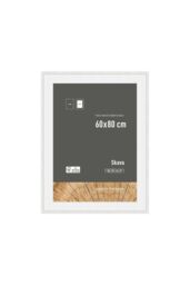nielsen Skava 60 x 80cm Wooden Picture Frame With 50x70cm Mount & Glass Front in White - Size: 60 x 80 cm