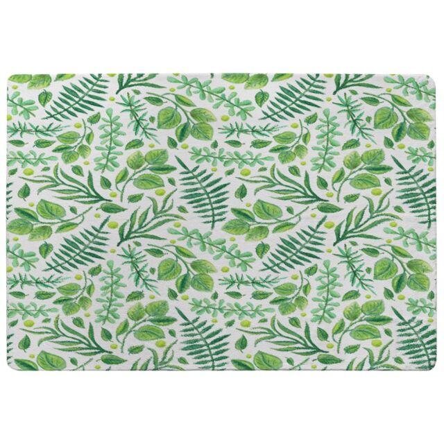 Benjamin Tate Design Mixed Green Leaves Rug in Natural - Size: Large - image 1