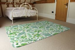 Benjamin Tate Design Mixed Green Leaves Rug in Natural - Size: Large - thumbnail 3