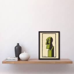 Artery8 Alfred Frueh John Drew Actor Caricature Portrait Framed Wall Art Print in Beige - Size: A4 - thumbnail 4
