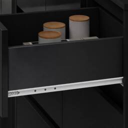Harmin Modern Black High Gloss Chest of Drawers, 7 Drawer Handleless Cabinet - thumbnail 8