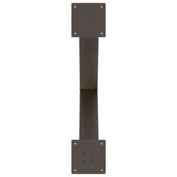 Berkfield Home Dining Table Legs X-Shaped 2 pcs Natural Steel 80x(72-73) cm Steel in Brown - thumbnail 7