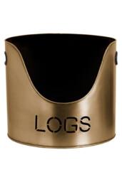 KDMD Bronze Finish Log & Kindling Bucket with Matchstick Holder Set - thumbnail 2