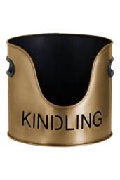 KDMD Bronze Finish Log & Kindling Bucket with Matchstick Holder Set - thumbnail 3