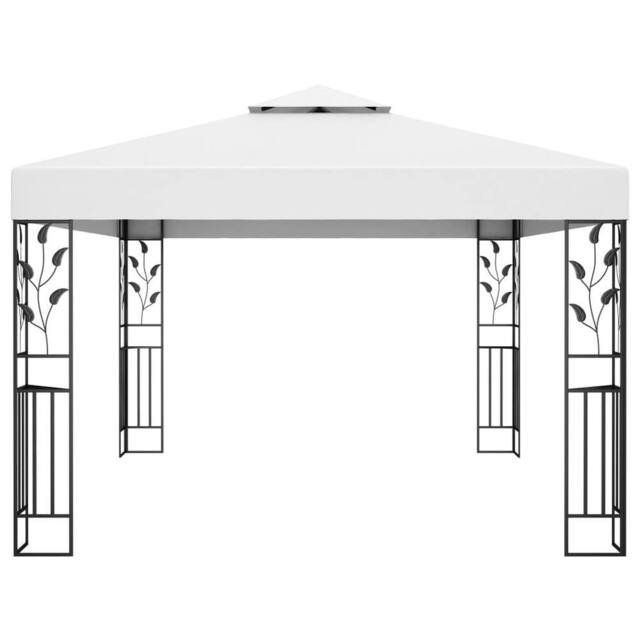 Berkfield Home Gazebo with Double Roof 3x4 m White - image 1