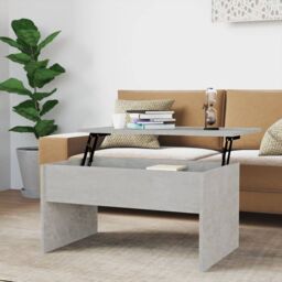 Berkfield Home Coffee Table Concrete Grey 80x50.5x41.5 cm Engineered Wood - thumbnail 1