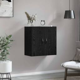 Berkfield Home Wall Cabinet Black oak 60 x 31 x 60 cm Engineered wood - thumbnail 4
