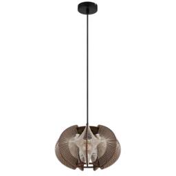 Netlighting Sakura 34cm Wire Frame Pendant Ceiling Light Matt Black 1x E27 - thumbnail 2