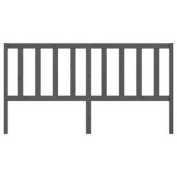Berkfield Home Bed Headboard Grey 206x4x100 cm Solid Wood Pine - Size: 206 x 4 x 100 cm - thumbnail 4