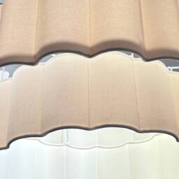CGC Lighting Selina Scalloped Two Tier Cream Drum Lampshade Large 48cm - thumbnail 7