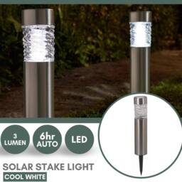 Marco Paul 4pc Solar Bollard Stake Ligths in Metallic Silver - thumbnail 4