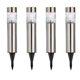 Marco Paul 4pc Solar Bollard Stake Ligths in Metallic Silver - thumbnail 3