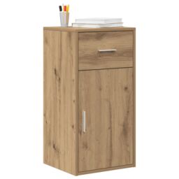 Berkfield Home Oak Storage Cabinet Artisan Oak Engineered Wood Medium in Brown - thumbnail 3
