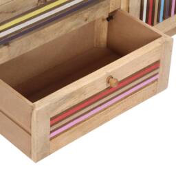 Berkfield Home Sideboard 100x30x75 cm Solid Mango Wood in Brown - Size: 100 x 30 x 75 cm - thumbnail 5