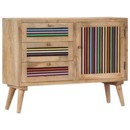 Berkfield Home Sideboard 100x30x75 cm Solid Mango Wood in Brown - Size: 100 x 30 x 75 cm - thumbnail 1