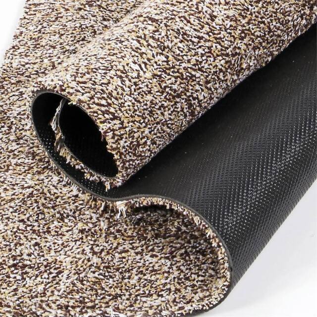 FLAVORA Brown Absorbent Washable Anti Slip Door Mat - Size: 100 cm diameter - image 1