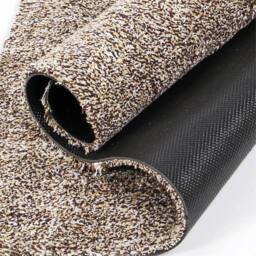FLAVORA Brown Absorbent Washable Anti Slip Door Mat - Size: 100 cm diameter - thumbnail 1