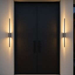 CGC Lighting Anthracite Dark Grey Long Slim LED Outdoor Indoor Wall Light 3000k Warm White 12W IP54 - thumbnail 2