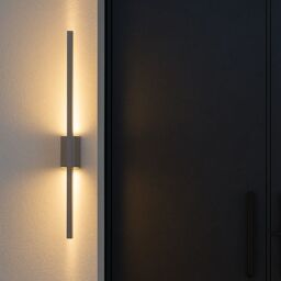 CGC Lighting Anthracite Dark Grey Long Slim LED Outdoor Indoor Wall Light 3000k Warm White 12W IP54 - thumbnail 1