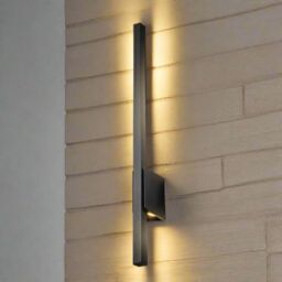 CGC Lighting Anthracite Dark Grey Long Slim LED Outdoor Indoor Wall Light 3000k Warm White 12W IP54 - thumbnail 4