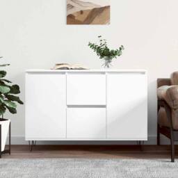 Berkfield Home Sideboard White 104x35x70 cm Engineered Wood - Size: 104 x 35 x 70 cm - thumbnail 2