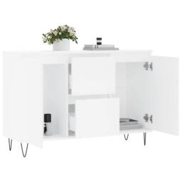 Berkfield Home Sideboard White 104x35x70 cm Engineered Wood - Size: 104 x 35 x 70 cm - thumbnail 4