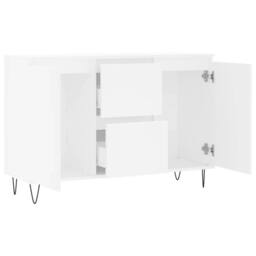 Berkfield Home Sideboard White 104x35x70 cm Engineered Wood - Size: 104 x 35 x 70 cm - thumbnail 6