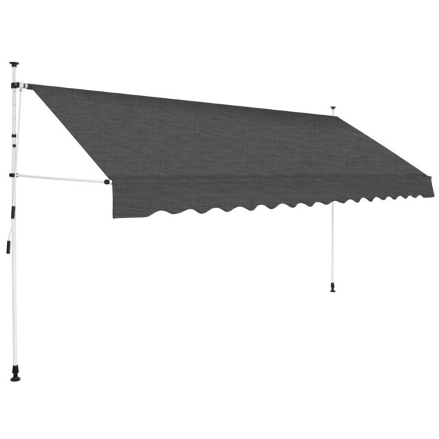 Berkfield Home Manual Retractable Awning 400 cm Anthracite in Black - image 1