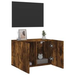 Berkfield Home TV Cabinet Wall-mounted Smoked Oak 60x30x41 cm in Brown - Size: 60 x 30 x 41 cm - thumbnail 4