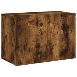 Berkfield Home TV Cabinet Wall-mounted Smoked Oak 60x30x41 cm in Brown - Size: 60 x 30 x 41 cm - thumbnail 3