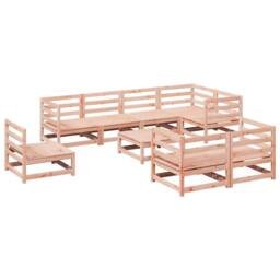 Berkfield Home 9 Piece Garden Sofa Set Solid Wood Douglas Fir in Brown - thumbnail 2