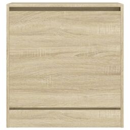 Berkfield Home Shoe Cabinet Sonoma Oak 60x34x63.5 cm Engineered Wood in Brown - thumbnail 5