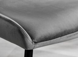 FurnitureboxUK Adley Brown Wood Storage Dining Table & 4 Nora Black Leg Chairs in Dark Grey - thumbnail 6