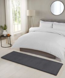 The Linen Consultancy TLC 5 Star Hotel Concept Luxury Faux Fur Charcoal Rug - Size: 60 cm x 180 cm - thumbnail 2