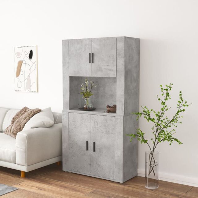 Berkfield Home Highboard Concrete Grey Engineered Wood - image 1