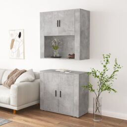 Berkfield Home Highboard Concrete Grey Engineered Wood - thumbnail 4
