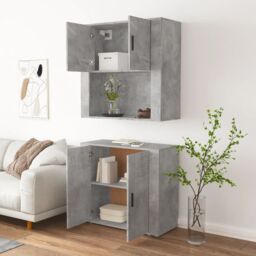 Berkfield Home Highboard Concrete Grey Engineered Wood - thumbnail 5