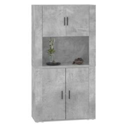 Berkfield Home Highboard Concrete Grey Engineered Wood - thumbnail 6