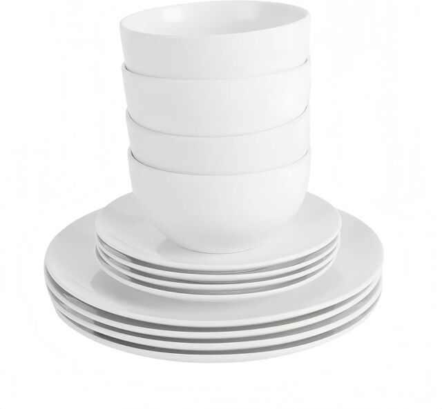 simpa White Porcelain Dinnerware Set - Size: 18 Pack - image 1