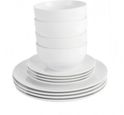 simpa White Porcelain Dinnerware Set - Size: 18 Pack - thumbnail 1
