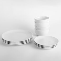 simpa White Porcelain Dinnerware Set - Size: 18 Pack - thumbnail 3