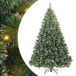 Berkfield Home Realistic Artificial Christmas Tree with 300 LEDs Green 180 cm PE - thumbnail 3