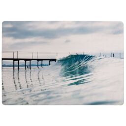 Benjamin Tate Design Ocean Ideal Wave In Ocean. Breaking Blue Waves Designer Rug in Natural - Size: Large - thumbnail 1