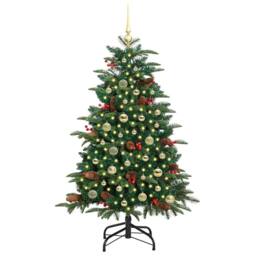 Berkfield Home Artificial Christmas Tree with 150 LEDs with Stand Green 150 cm - thumbnail 3