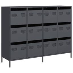 Berkfield Home Sideboard Anthracite 135x39x103.5 cm Cold-rolled Steel in Dark Grey