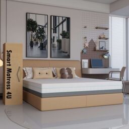 Sliding Wardrobes 4U High Density Multi Layer Hard Foam Mattress - Double 137cmx190cm in White - thumbnail 6