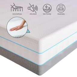 Sliding Wardrobes 4U High Density Multi Layer Hard Foam Mattress - Double 137cmx190cm in White - thumbnail 5