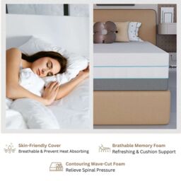 Sliding Wardrobes 4U High Density Multi Layer Hard Foam Mattress - Double 137cmx190cm in White - thumbnail 4